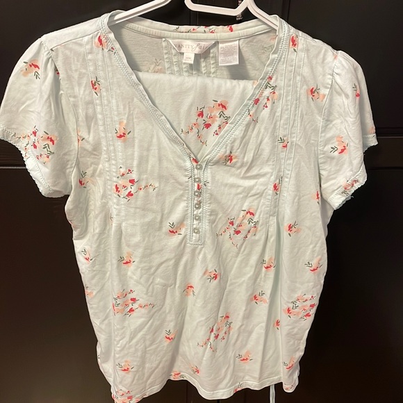Vanity fair short sleeve pyjamas tie waist size M 10-12. Good used condition. - Picture 1 of 15